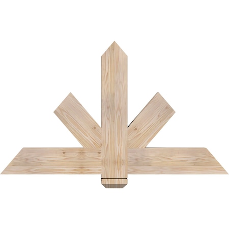 Ekena Millwork Kennewick Smooth Timber Gable Bracket, Douglas Fir, 48"W x 28"H x 3 1/2"D x 5 1/2"F, 14/12 Pitch GBW048X28X0406KEN00SDF